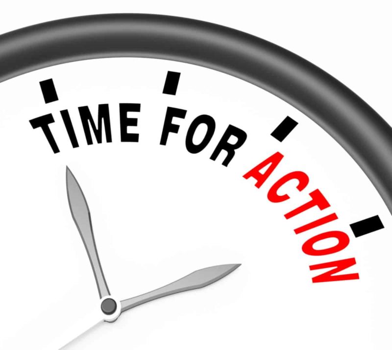 Time for Action Clock To Inspire And Motivate