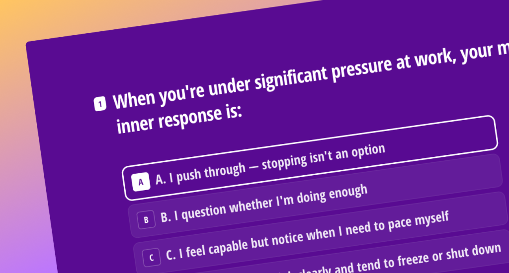 A brief preview of the types of questions asked on the Leadership Self-Assessment